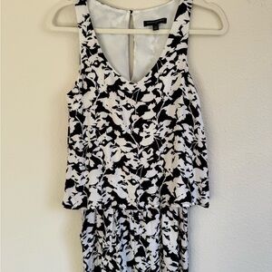 Banana Republic Black and White Patterned Romper